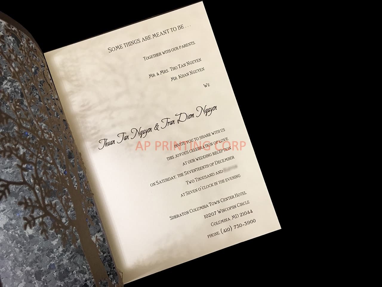 CL-WRAP-57 N-N Gray Lace and Key Laser Cut Wedding Invitation