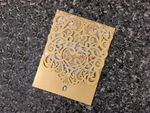 CL-WRAP-66 MPM White Table Setting Lace Laser Cut Wedding Invitation