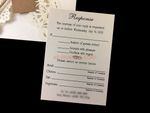 Elegant Floral Tri-Fold Laser Cut Pocket Wedding Invitation