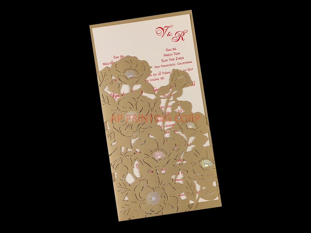 Beach Laser Cut Wedding Invitation