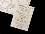 Burgundy and Gold Vine Laser Cut Wrap Wedding Invitation