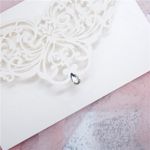 CL-WRAP-66 M-M Midnight Variety of Flowers Laser Cut Wedding Invitation
