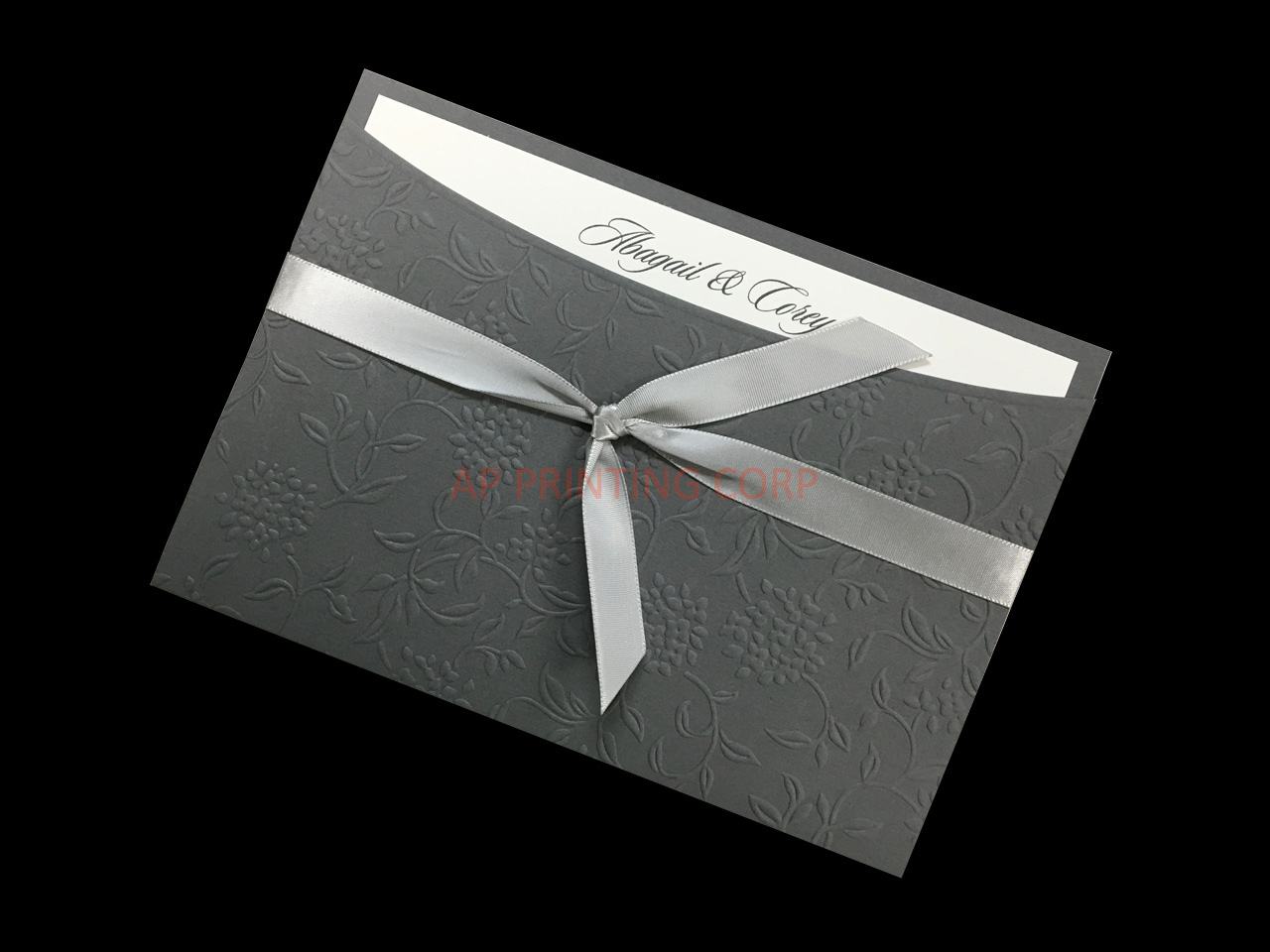 Flowers and Vines [CC-80] Fancy Luxury Wedding Invitation