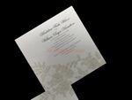 Flowers on Shimmer [CC-41] Fancy Luxury Wedding Invitation