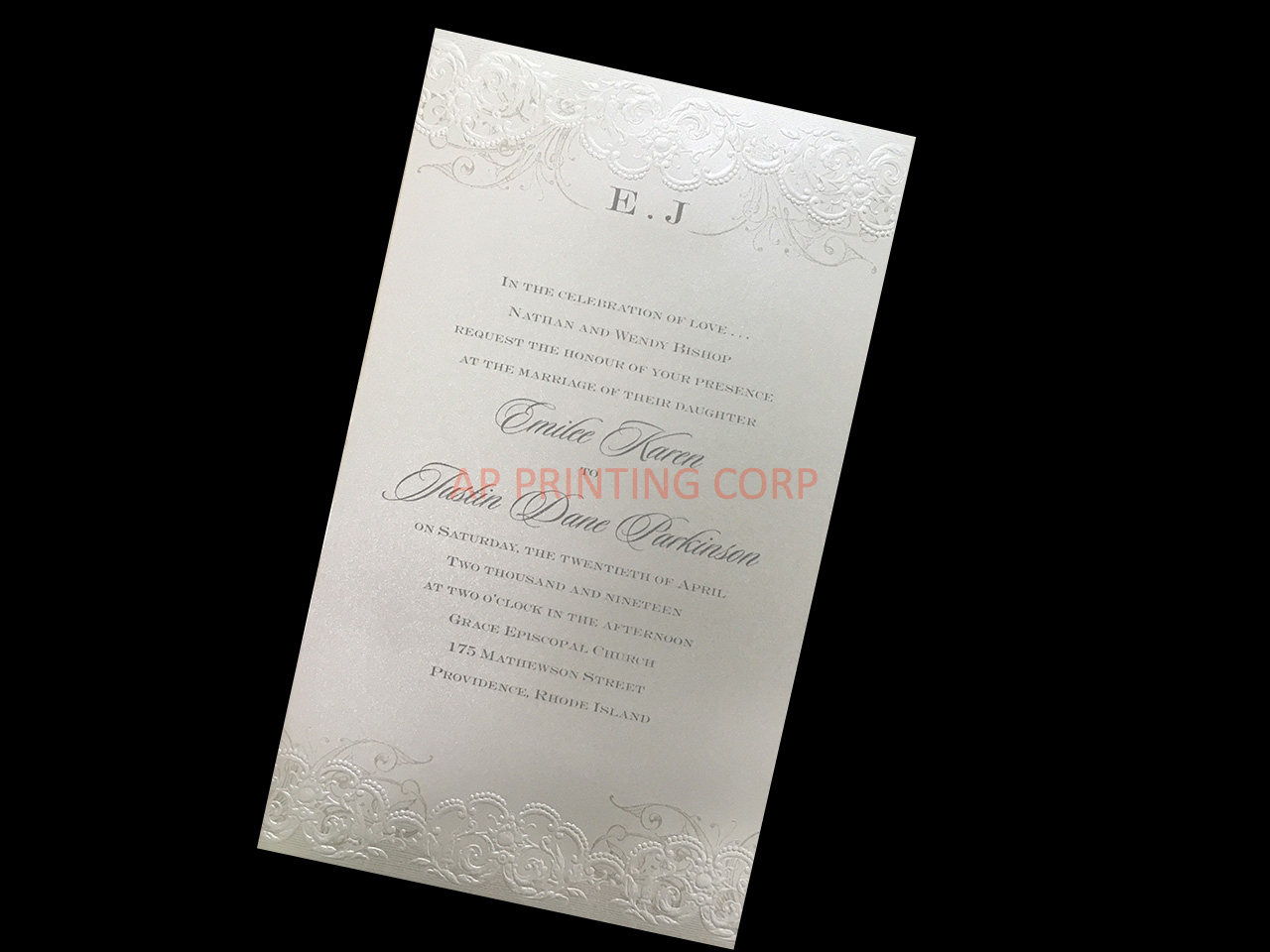 Rococo Romance [CC-41] Fancy Luxury Wedding Invitation