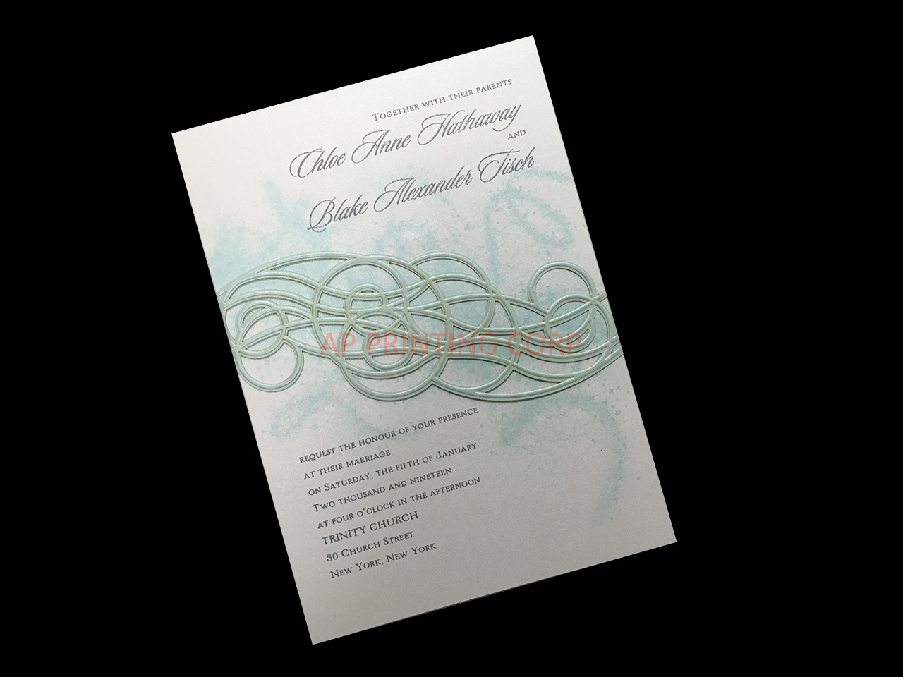 Icy Swirls Elsa [CC-93] Fancy Luxury Wedding Invitation