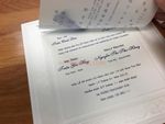 Fancy Pearl Border Overlay [CC-25] Vietnamese & English Wedding Invitation