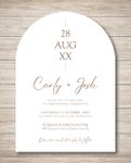 Brown and White Unique Style Wedding Invitations