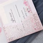 Gorgeous Lace Foil Laser Cut Wedding Invitation