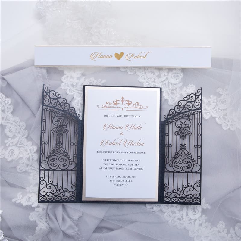 Laser Cut Template JP2 Wedding Invitation