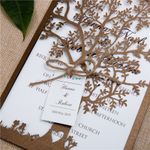 Lovely Dancing Girl Laser Cut Wedding Invitation