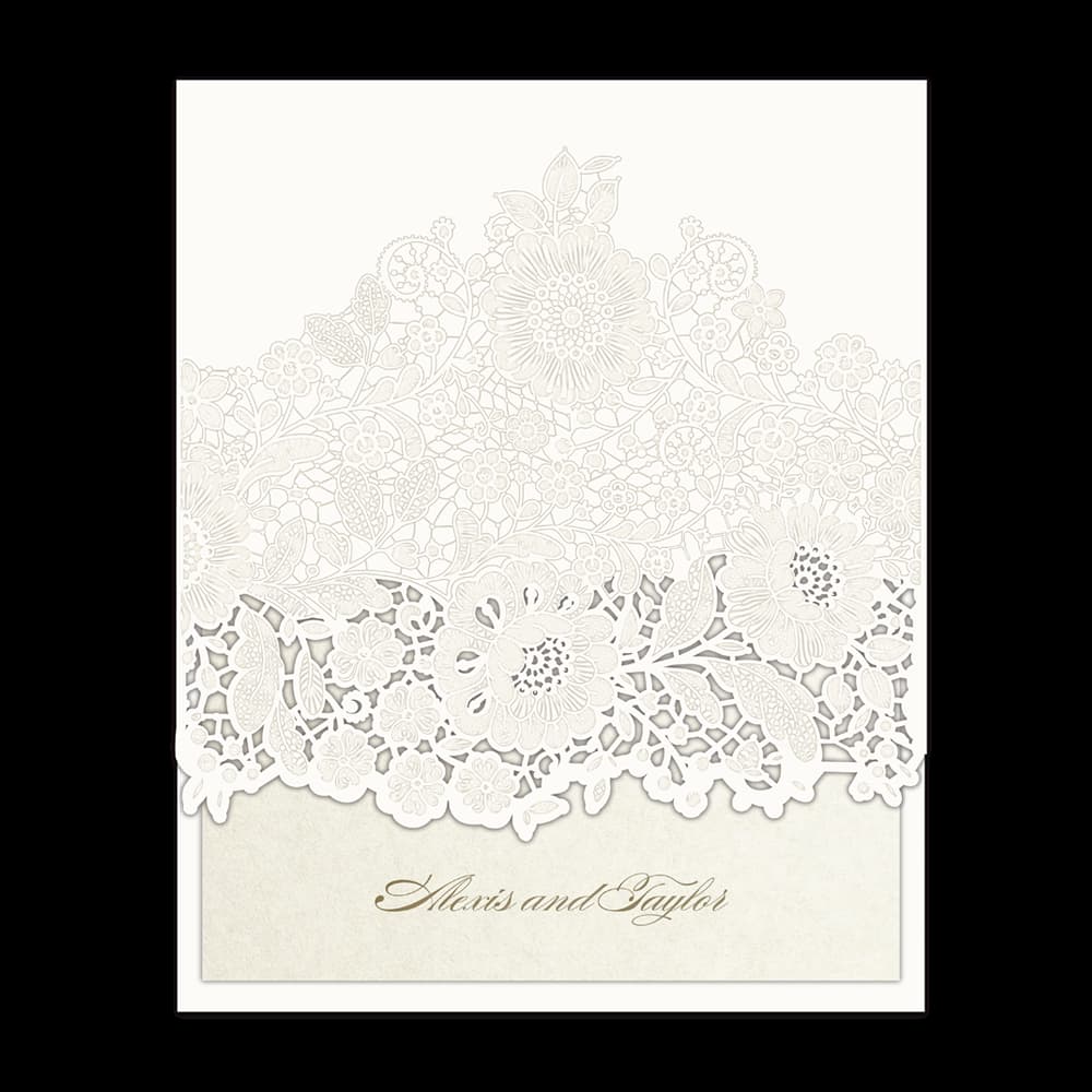 Florentine Lace Fancy Luxury & Laser Cut Wedding Invitation