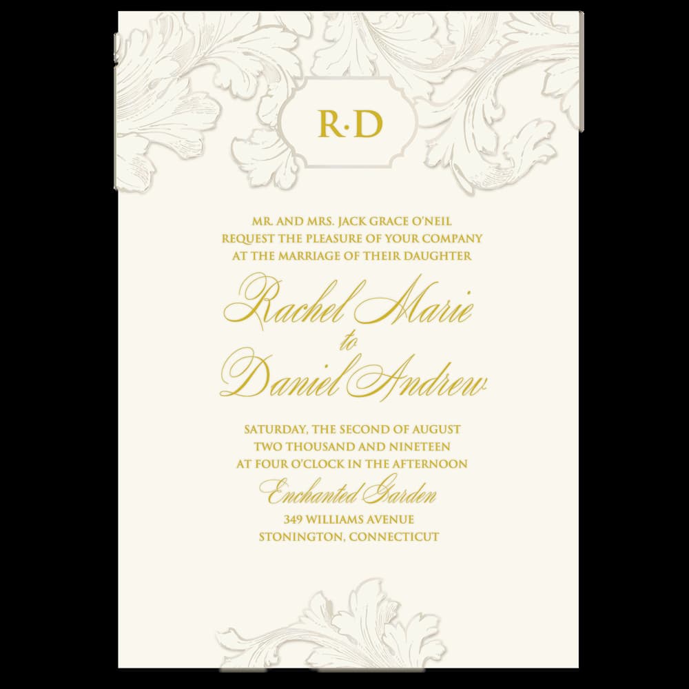 Francesco Suite Elegant Fancy Luxury Wedding Invitation