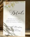 Coffee Stained Flowers Simple Flat 5x7 Wedding Invitation