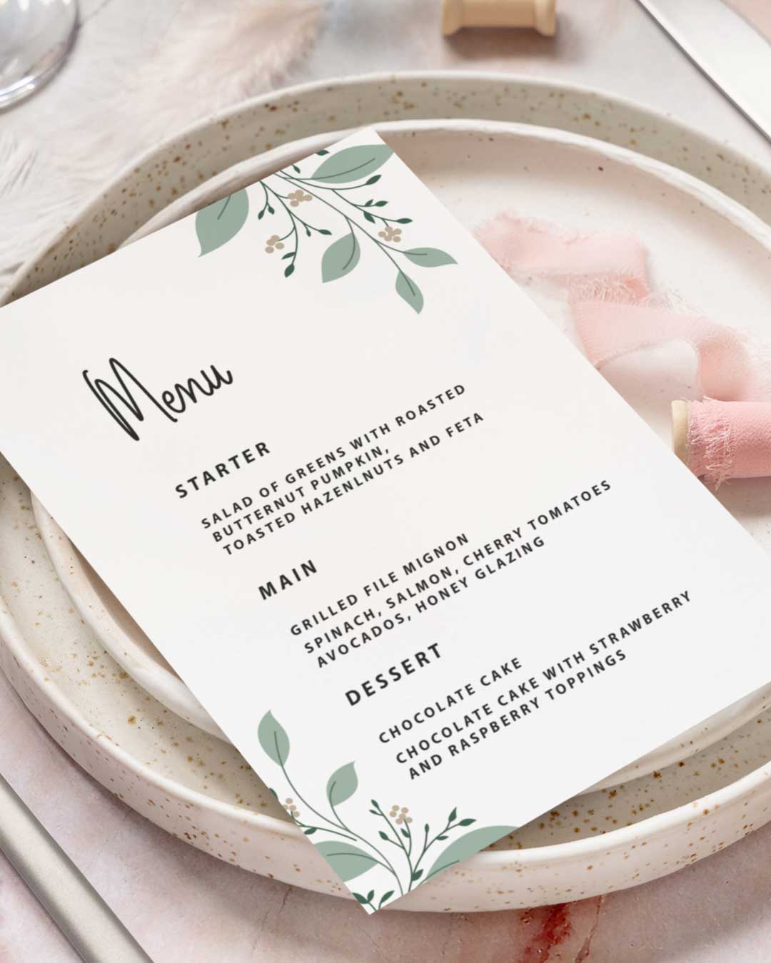 Classics Reinvented Wedding Menu Cards
