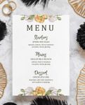 Floral Harmony Wedding Menu Cards