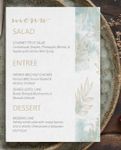 Gold Eucalyptus Designs Wedding Menu Cards