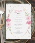 Golden Oval Menu Wedding Menu Cards