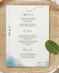 Luxurious Marble Background Wedding Menu Cards