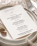 Simple Eucalyptus Variety Wedding Menu Cards