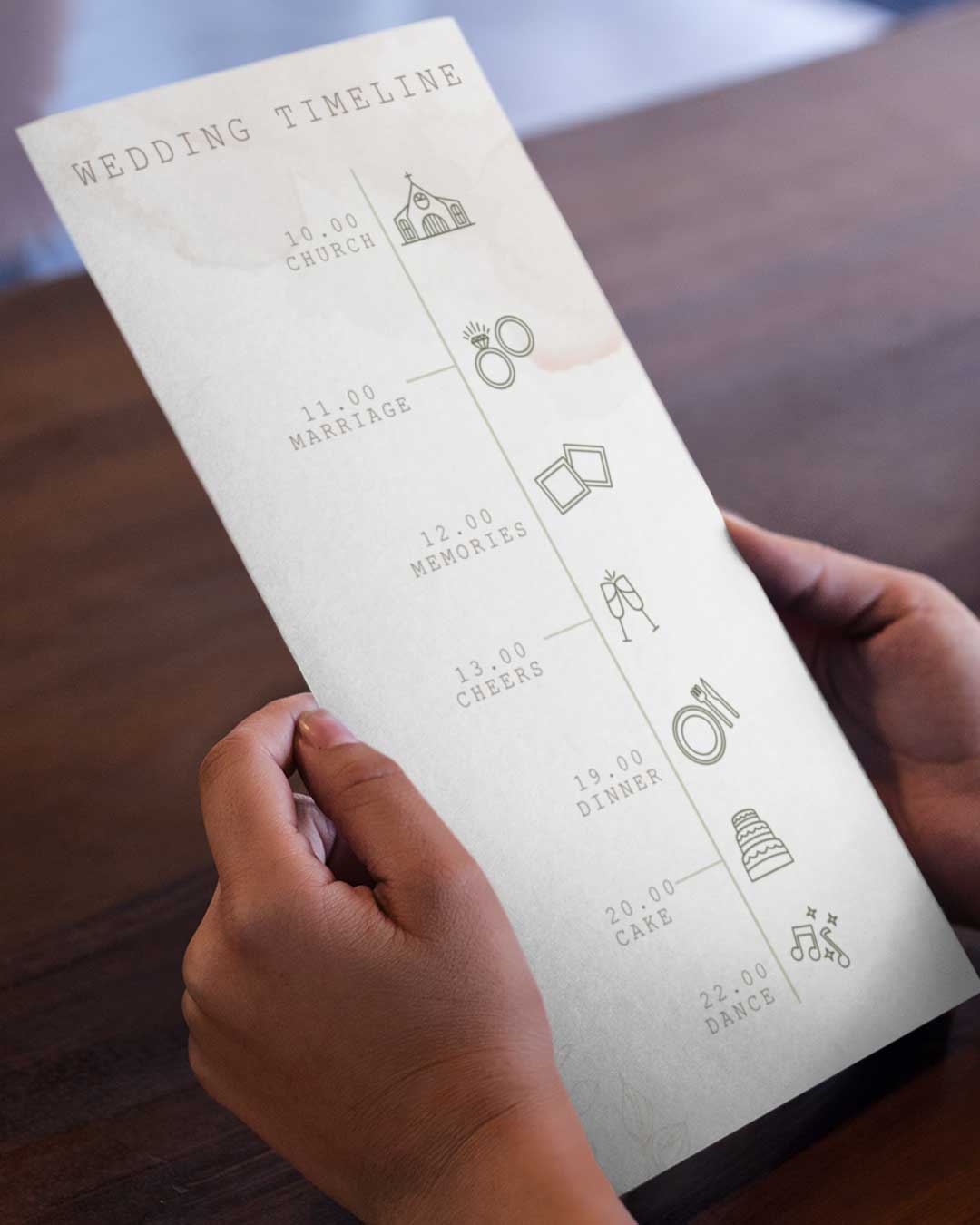 Classic Elegant Design Wedding Program Cards