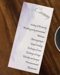 Lilac And Purple Acurela Wedding Program Cards