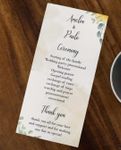 Summer Vibes Wedding Program Cards