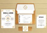 Classic Gold Spanish & English Elegant Wedding Invitation