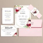 Floral and Geometric Spanish & English Elegant Flowers