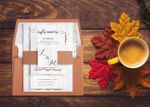 Rustic Copper Spanish & English Elegant Wedding Invitation