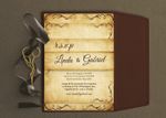 Rustic Burgundy Spanish & English Elegant Wedding Invitation