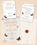 Invitation Butterflies Vellum Wrapped Vietnamese & English Wedding Invitation