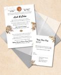 Boho Brown Branches Vellum Wrapped Vietnamese & English Wedding Invitation