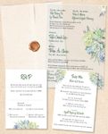 Beautiful Aquatic Flower Vellum Wrapped Vietnamese & English Wedding Invitation