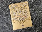 CL-WRAP-66 MPM White Table Setting Lace Laser Cut Wedding Invitation