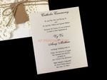 Elegant Floral Tri-Fold Laser Cut Pocket Wedding Invitation