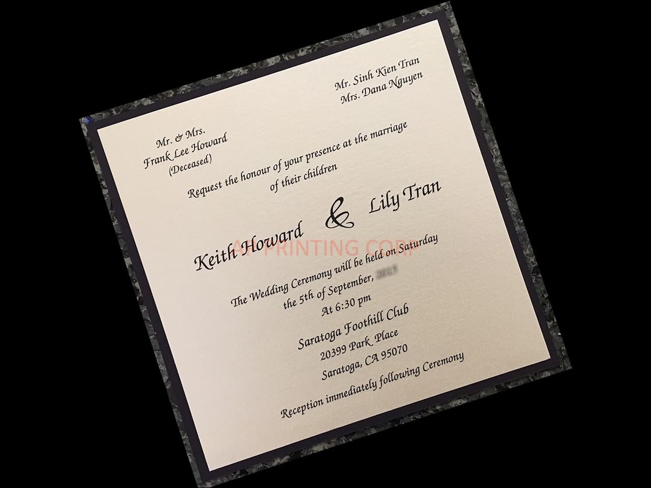 Exquisite Flower Laser Cut Wedding Invitation