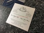 Glittery Lace Laser Cut Wrap Wedding Invitation
