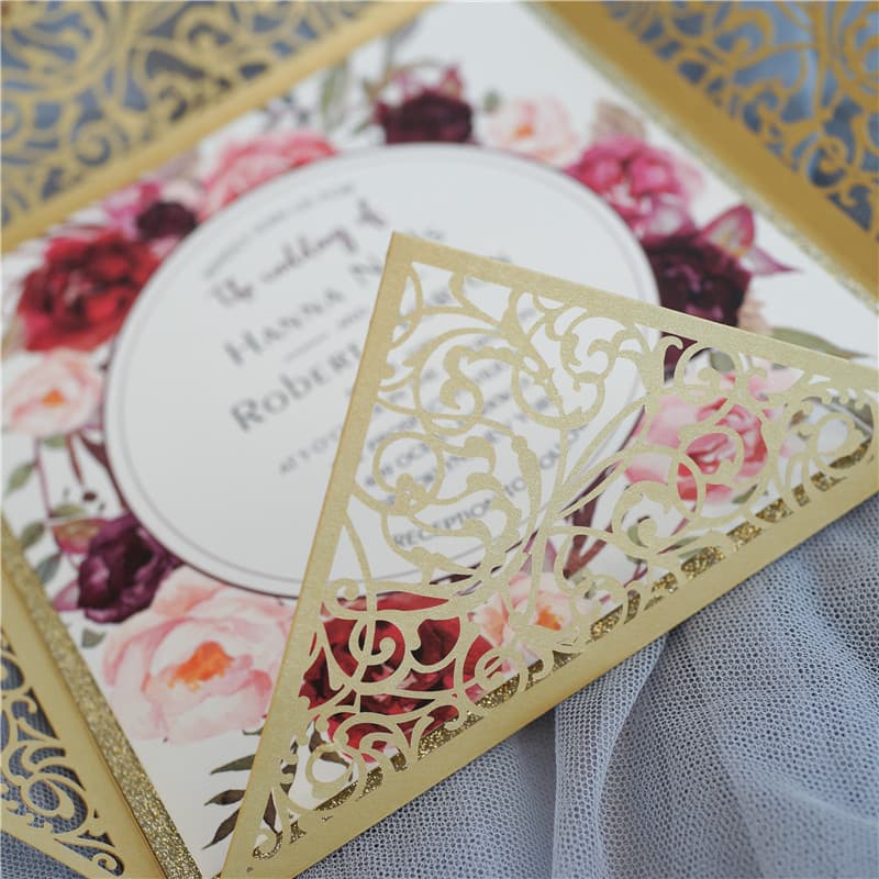 Iron Gate Fold Laser Cut Wedding Invitation