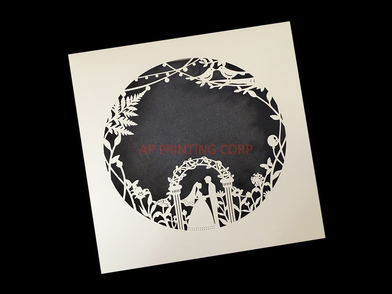 Blush Rose Laser Cut Wedding Invitation