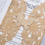 CL-BF-57 M-M Bronze Tree of Love Laser Cut Wedding Invitation
