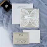 CL-SLIDER-58 M-M Red Peony Tall Slider Laser Cut Wedding Invitation