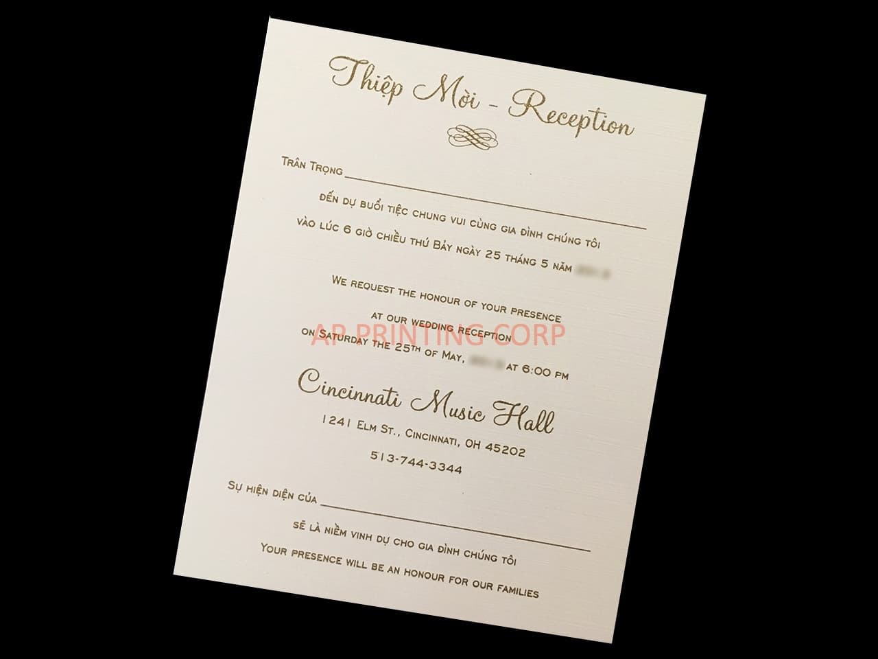 Elegant Tree Laser Cut Wedding Invitation