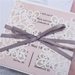 Gorgeous Lace Laser Cut Wedding Invitation