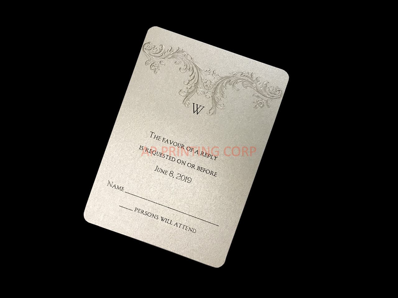 Baroque Elements [CC-50] Fancy Luxury Wedding Invitation