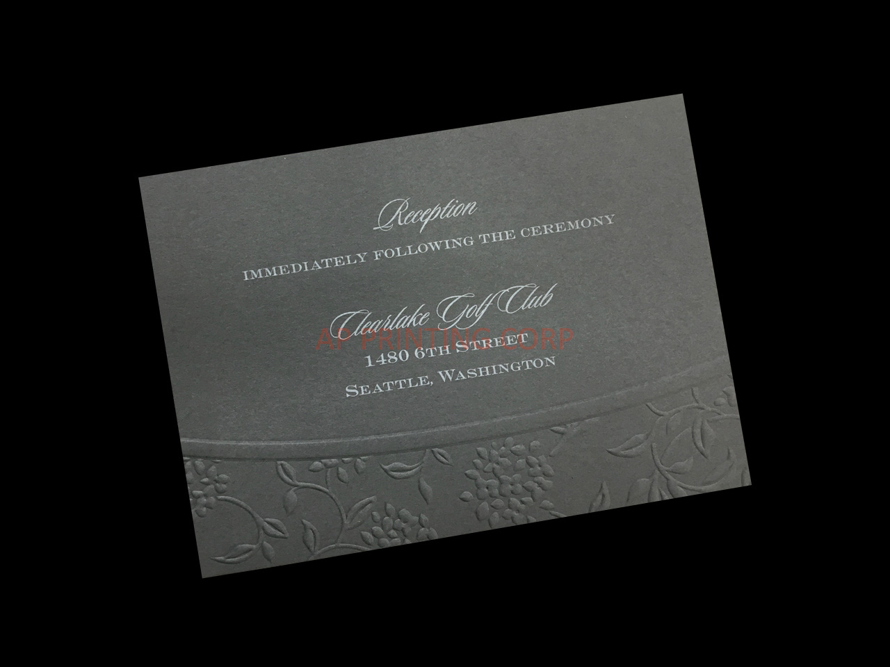 Flowers and Vines [CC-80] Fancy Luxury Wedding Invitation