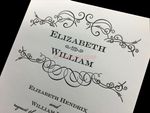 Letterpress Swirls [CC-90] Fancy Luxury Wedding Invitation