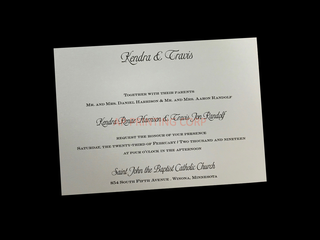 Wrapped in Love [CC-80] Fancy Luxury Wedding Invitation