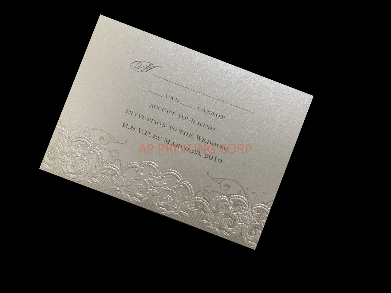 Rococo Romance [CC-41] Fancy Luxury Wedding Invitation