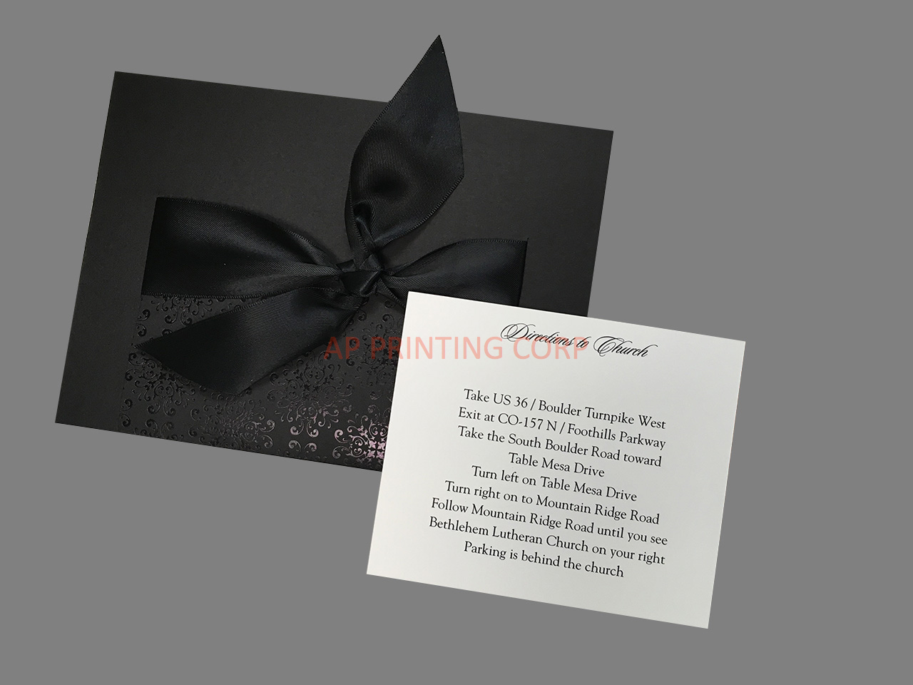 Ebony Amour CC-82 Fancy Luxury Wedding Invitation